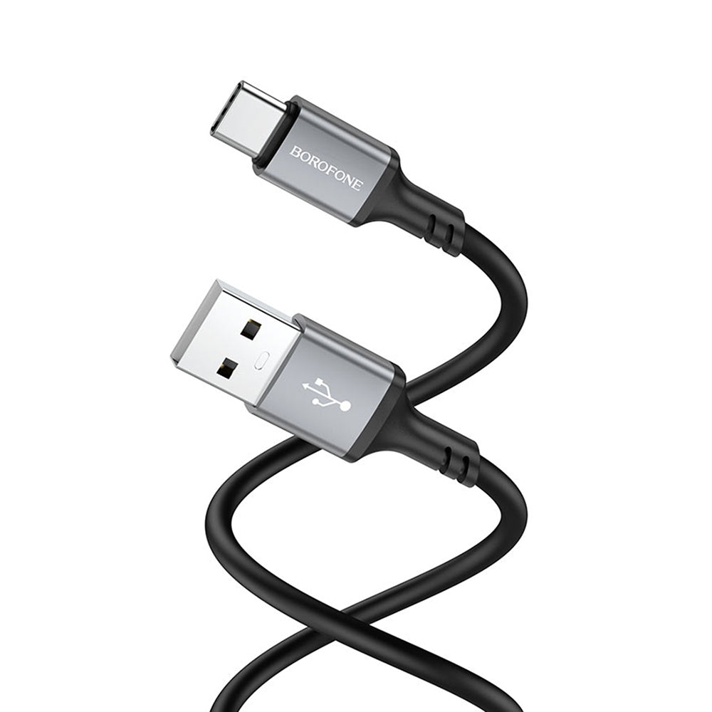 Kabl za podatke i punjenje USB-A - USB-C Borofone BX83, 18W, 1m, Crni