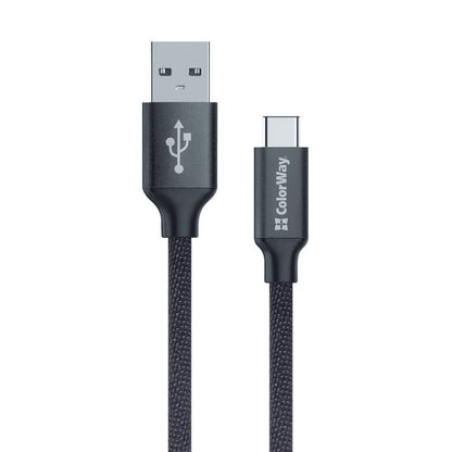 Kabl za podatke i punjenje USB-A - USB-C ColorWay CW-CBUC003, 18W, 1m, Crni