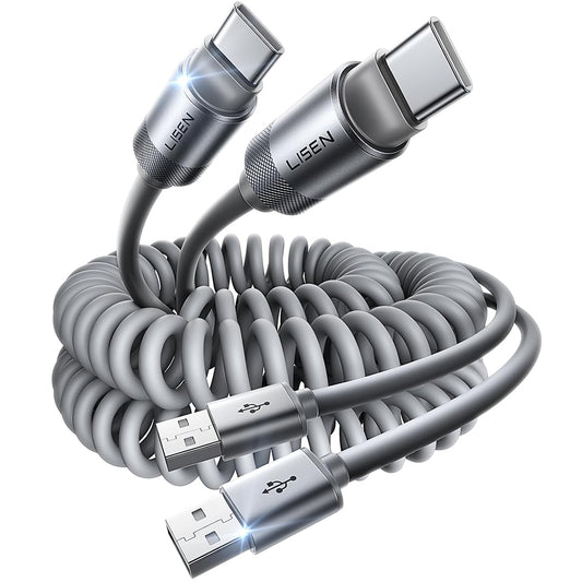 USB-A - USB-C kabl za prenos podataka i punjenje Lisen L114, 15W, 1m, Siva YL0125030001