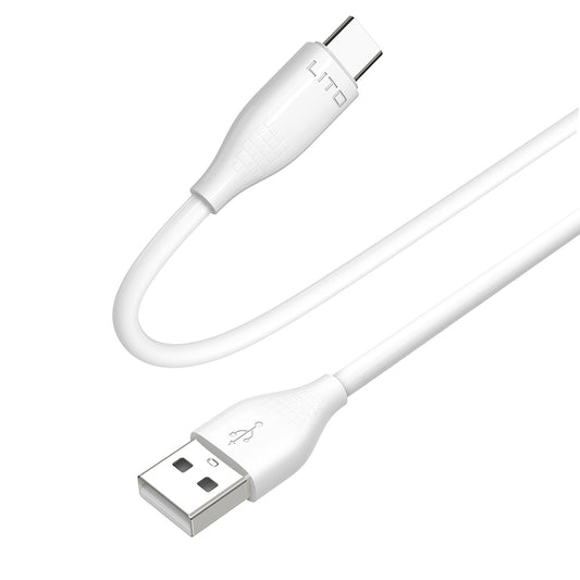 Kabl za Prenos Podataka i Punjenje USB-A - USB-C Lito LD03T, 18W, 1m, Beli