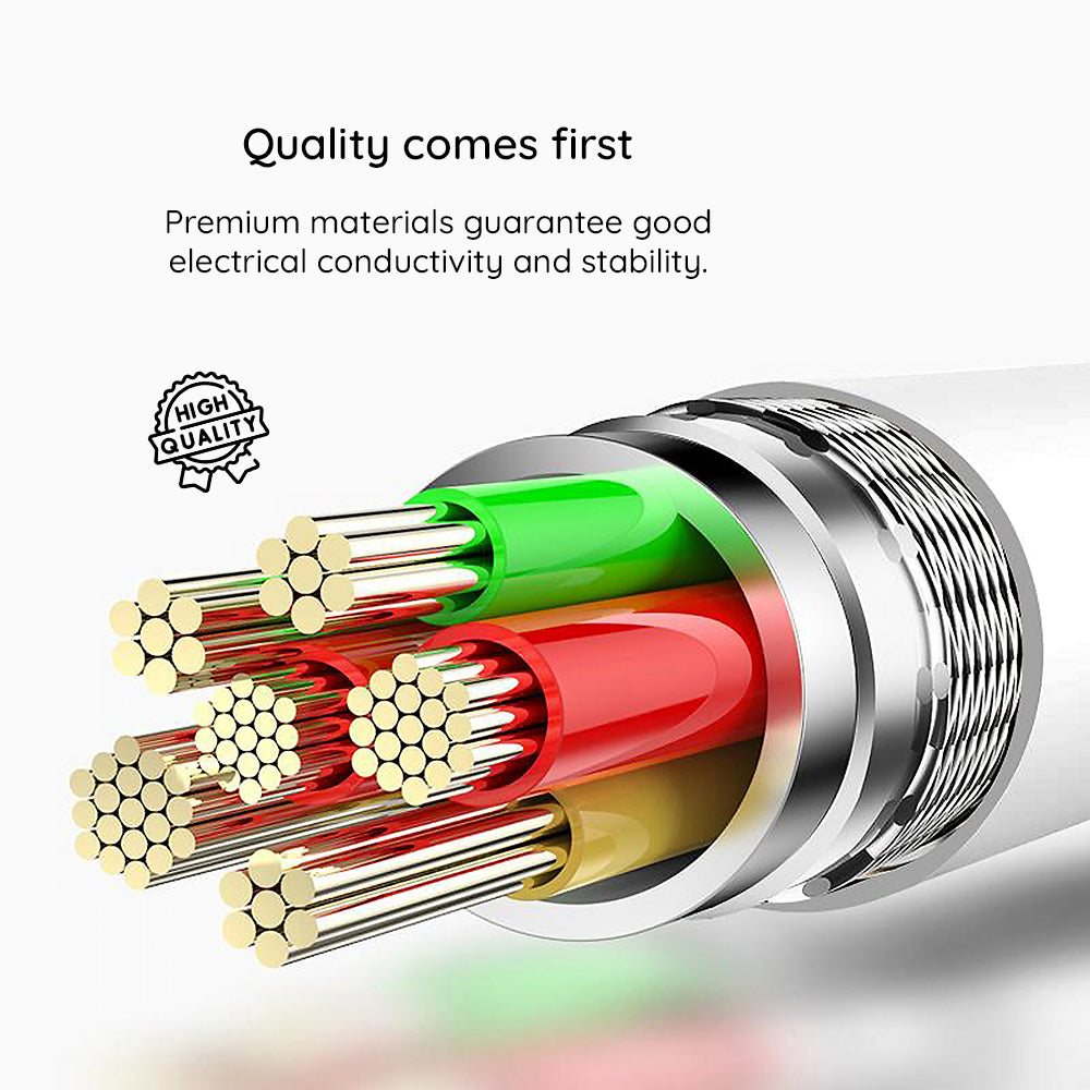 Kabl za Prenos Podataka i Punjenje USB-A - USB-C Lito LD03T, 18W, 1m, Beli