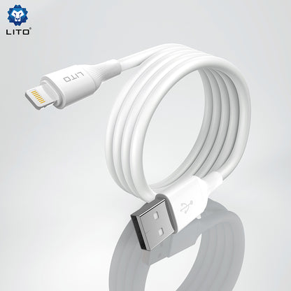 Kabl za Prenos Podataka i Punjenje USB-A - USB-C Lito LD06T, 18W, 1m, Beli