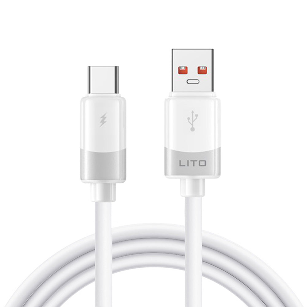 Kabl za Prenos Podataka i Punjenje USB-A - USB-C Lito LD07, 18W, 1m, Beli