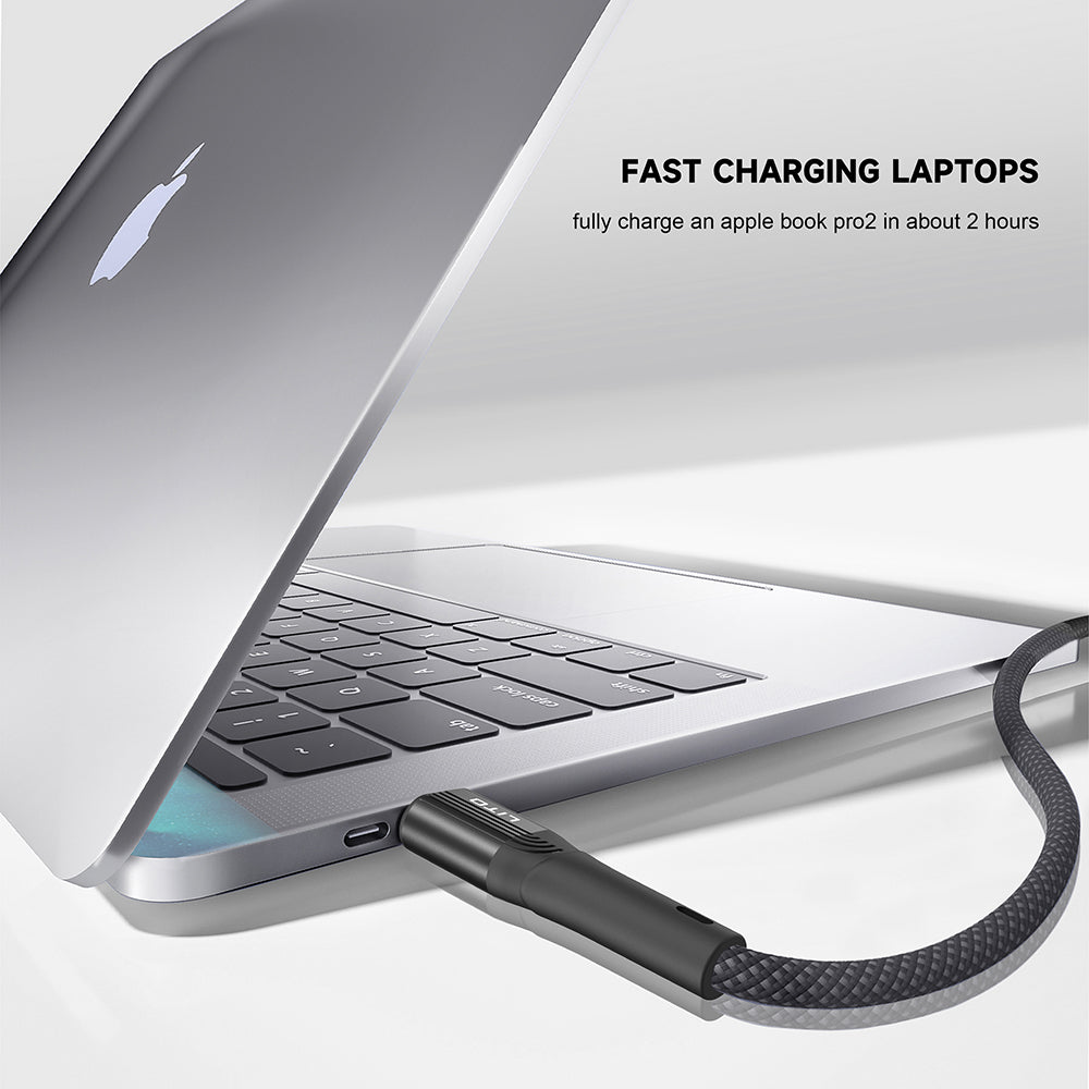 Kabl za Prenos Podataka i Punjenje USB-A - USB-C Lito LD14, 60W, 1m, Crni