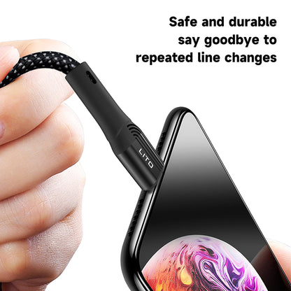 Kabl za Prenos Podataka i Punjenje USB-A - USB-C Lito LD14, 60W, 1m, Crni