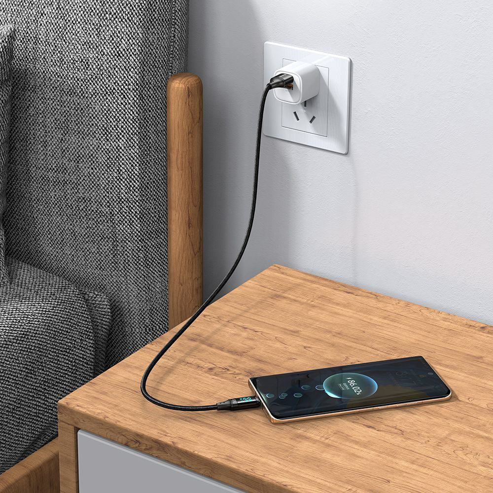 Kabl za podatke i punjenje USB-A - USB-C McDodo CA-1080 Display, 66W, 1.2m, Crni