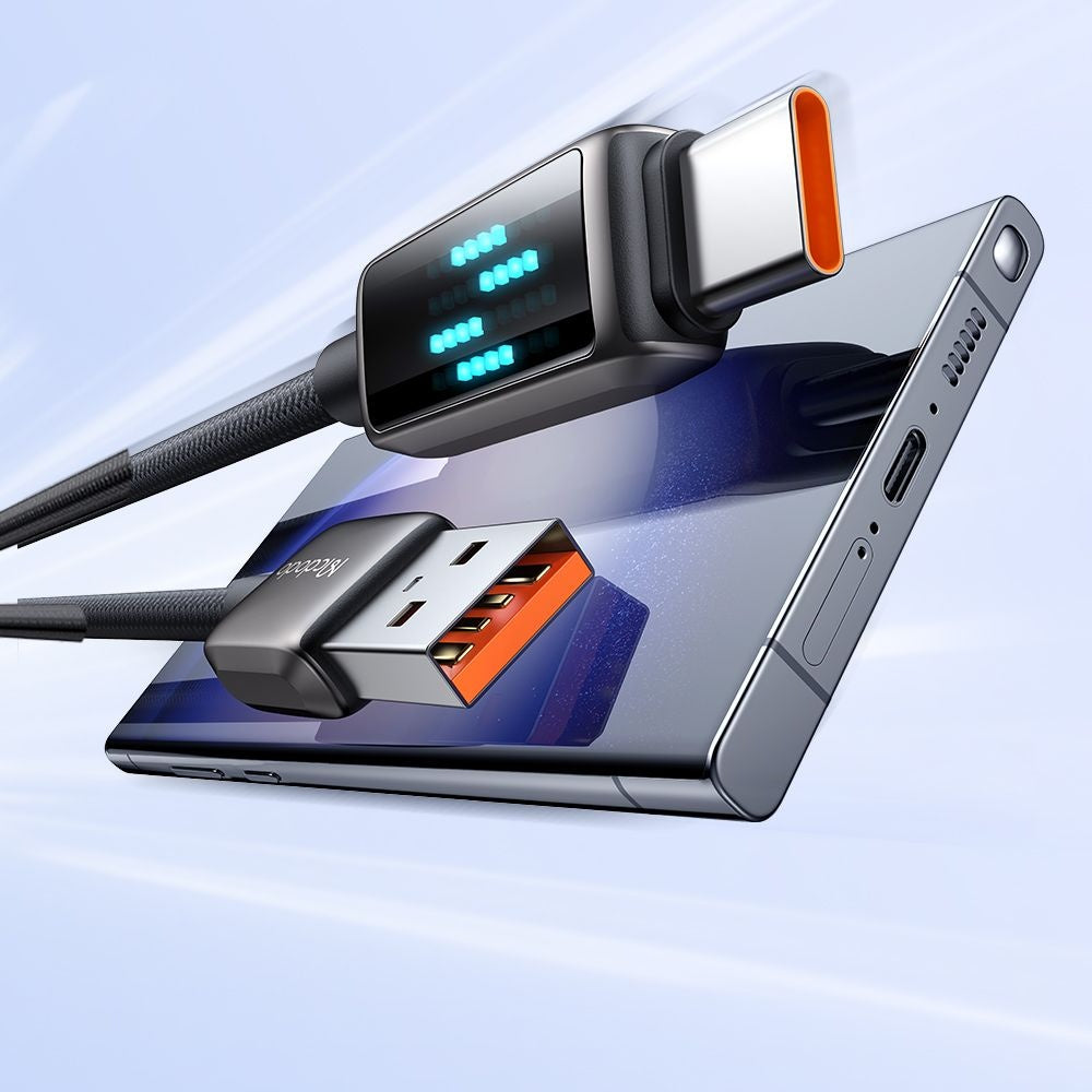 Kabl za Podatke i Punjenje USB-A - USB-C McDodo CA-2350 Display, 100W, 1.2m, Crni