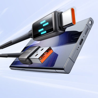 Kabl za Podatke i Punjenje USB-A - USB-C McDodo CA-2350 Display, 100W, 1.2m, Crni