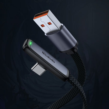Kabl za podatke i punjenje USB-A - USB-C McDodo CA-3340 Angled, 100W, 1.2m, Crni