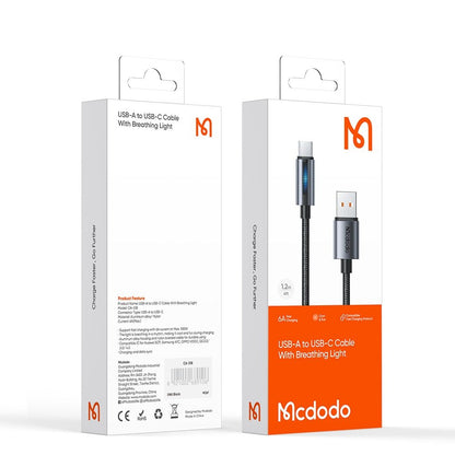 Kabl za podatke i punjenje USB-A - USB-C McDodo CA-5180, 100W, 1.2m, Crni