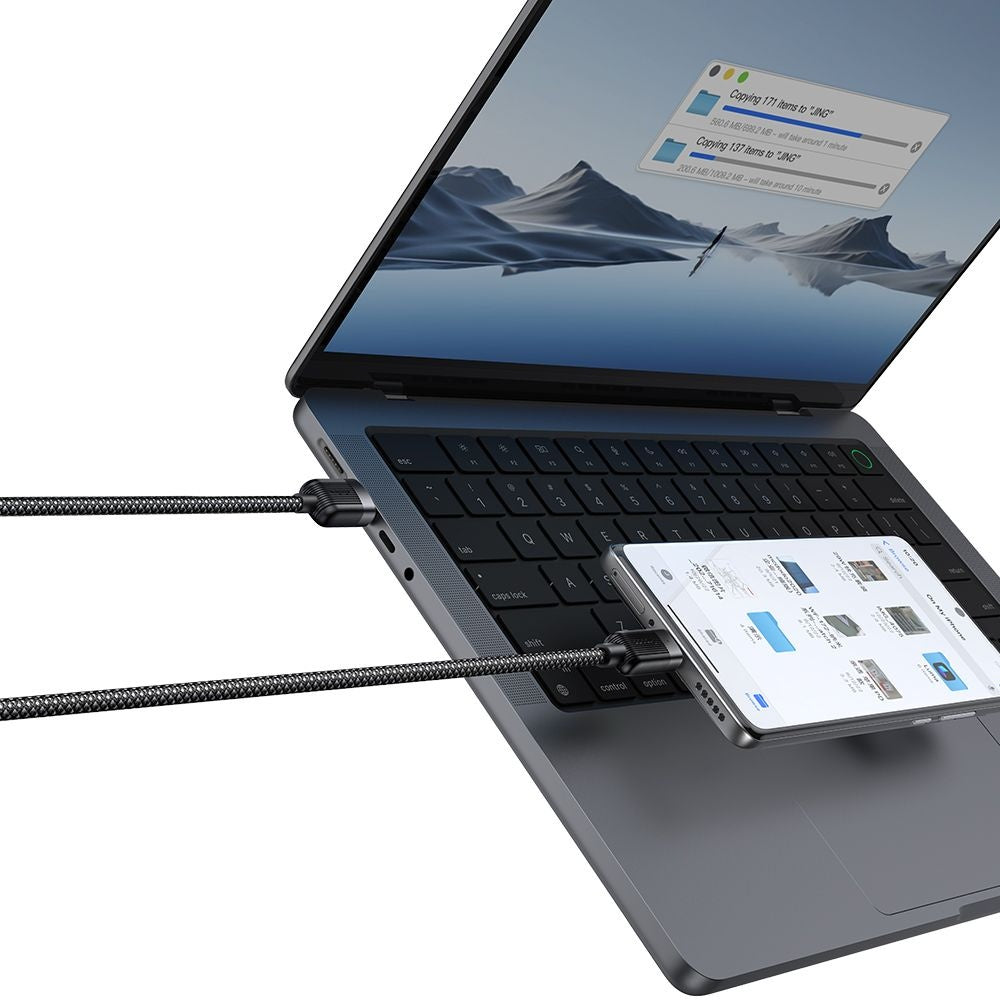 Kabl za podatke i punjenje USB-A - USB-C McDodo CA-5650 Self Winding, 66W, 1.2m, Crni