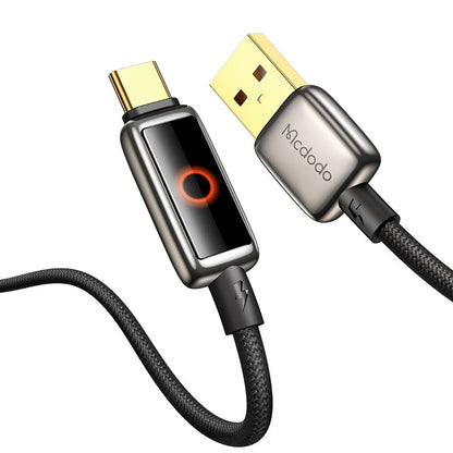 Kabl za podatke i punjenje USB-A - USB-C McDodo CA-6650 Auto Power Off, 100W, 1.2m, Crni