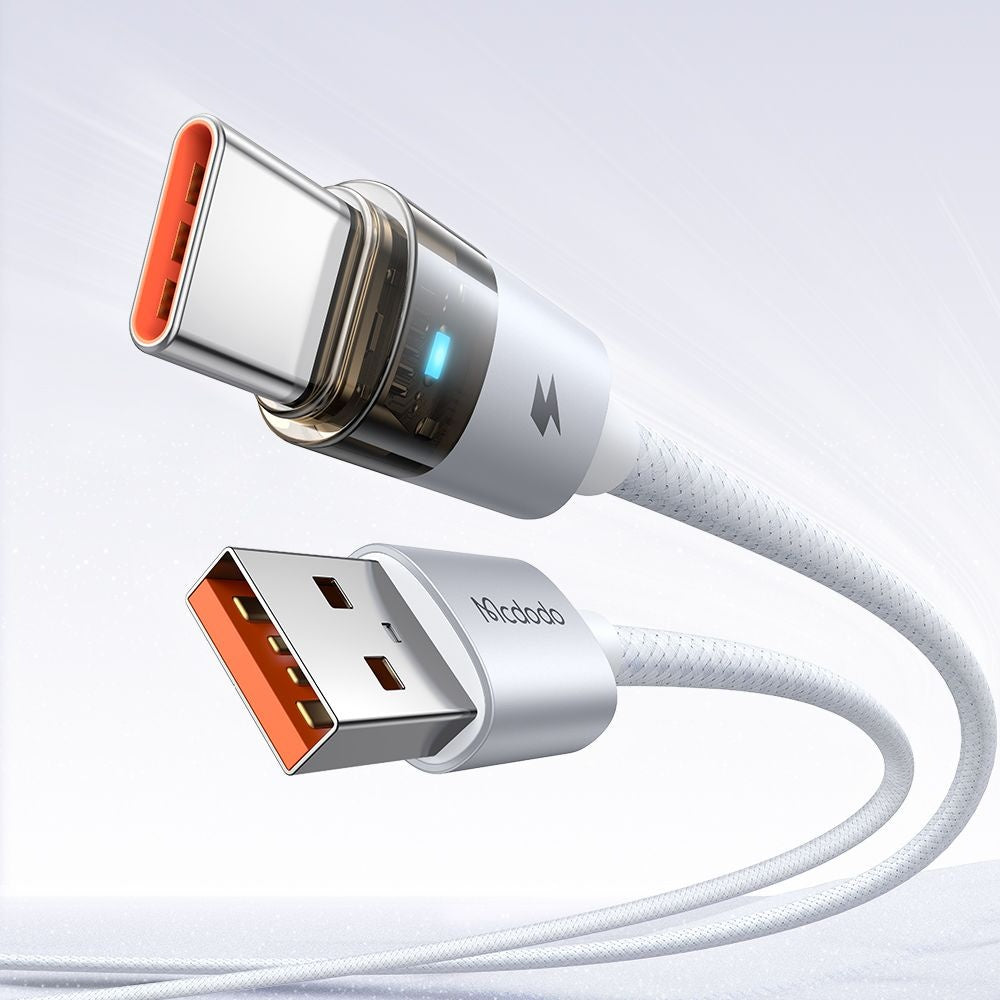 Kabl za prenos podataka i punjenje USB-A - USB-C McDodo CA-6892, 66W, 1.2m, Bela