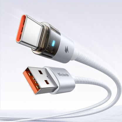 Kabl za prenos podataka i punjenje USB-A - USB-C McDodo CA-6892, 66W, 1.2m, Bela