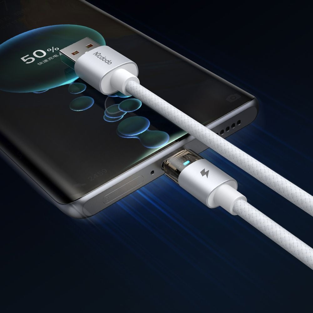 Kabl za prenos podataka i punjenje USB-A - USB-C McDodo CA-6892, 66W, 1.2m, Bela