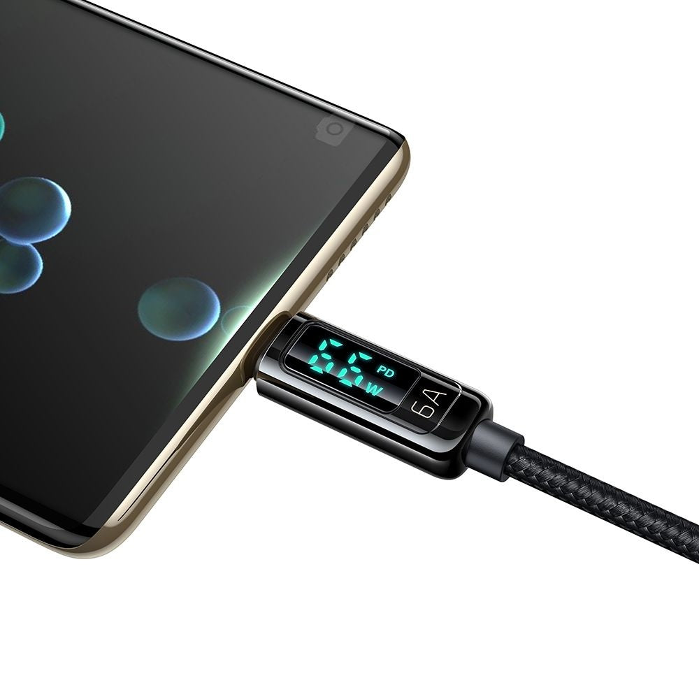 Kabl za Podatke i Punjenje USB-A - USB-C McDodo CA-8690 Display, 66W, 1.2m, Crni