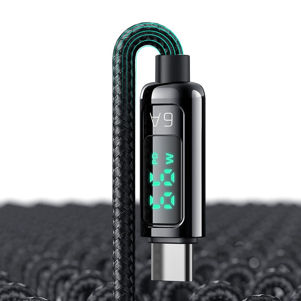 Kabl za Podatke i Punjenje USB-A - USB-C McDodo CA-8690 Display, 66W, 1.2m, Crni