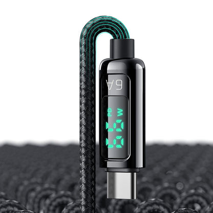 Kabl za Podatke i Punjenje USB-A - USB-C McDodo CA-8690 Display, 66W, 1.2m, Crni
