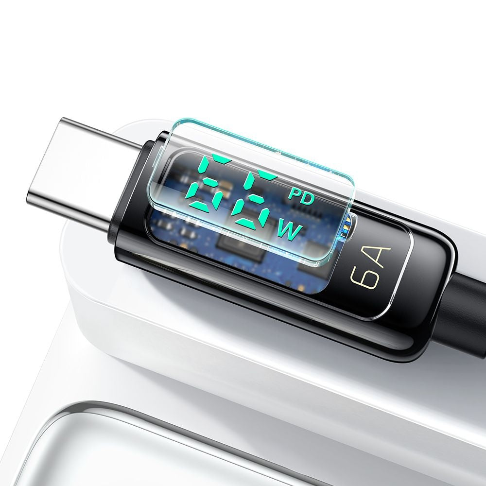 Kabl za Podatke i Punjenje USB-A - USB-C McDodo CA-8690 Display, 66W, 1.2m, Crni