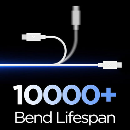 USB-A - USB-C kabl za prenos podataka i punjenje Spigen EB6015AC, 60W, 1.5m, Bela ACA10413