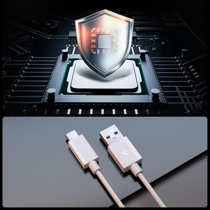 USB-A - USB-C kabl za prenos podataka i punjenje Spigen EB6015AC, 60W, 1.5m, Bela ACA10413