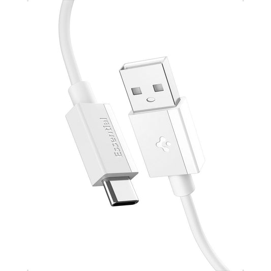 Kabl za podatke i punjenje USB-A - USB-C Spigen Essential, 60W, 2m, Beli