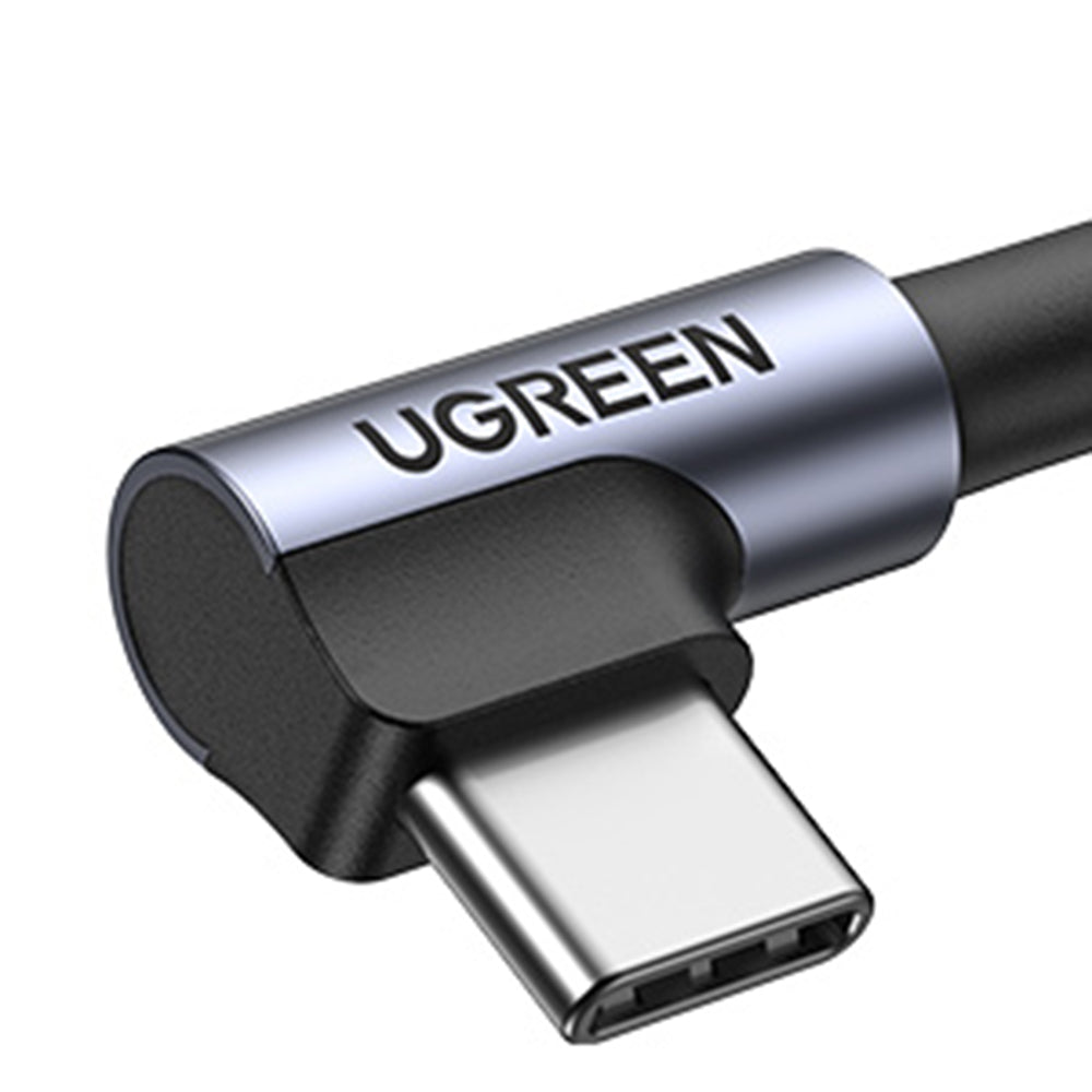 Kabl za podatke i punjenje USB-A - USB-C UGREEN US284 Angled, 18W, 0.5m, Sivi