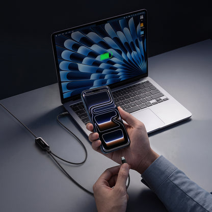 USB-C kabl za prenos podataka i punjenje - 2 x USB-C Cuktech C2C615, 140W, 1.5m, Crni CKC2C615GLBK