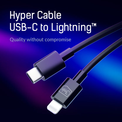 USB-C - Lightning kabl za prenos podataka i punjenje 3MK Hyper, 20W, 1.2m, Bela