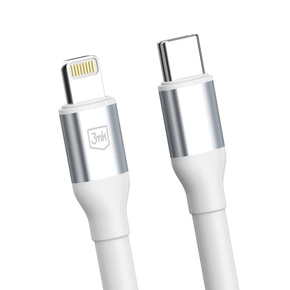 Kabl za prenos podataka i punjenje USB-C - Lightning 3MK Hyper N, 20W, 1m, Beli