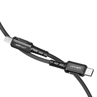 Kabl za prenos podataka i punjenje USB-C - Lightning Acefast C1-01, 30W, 1.2m, Crni