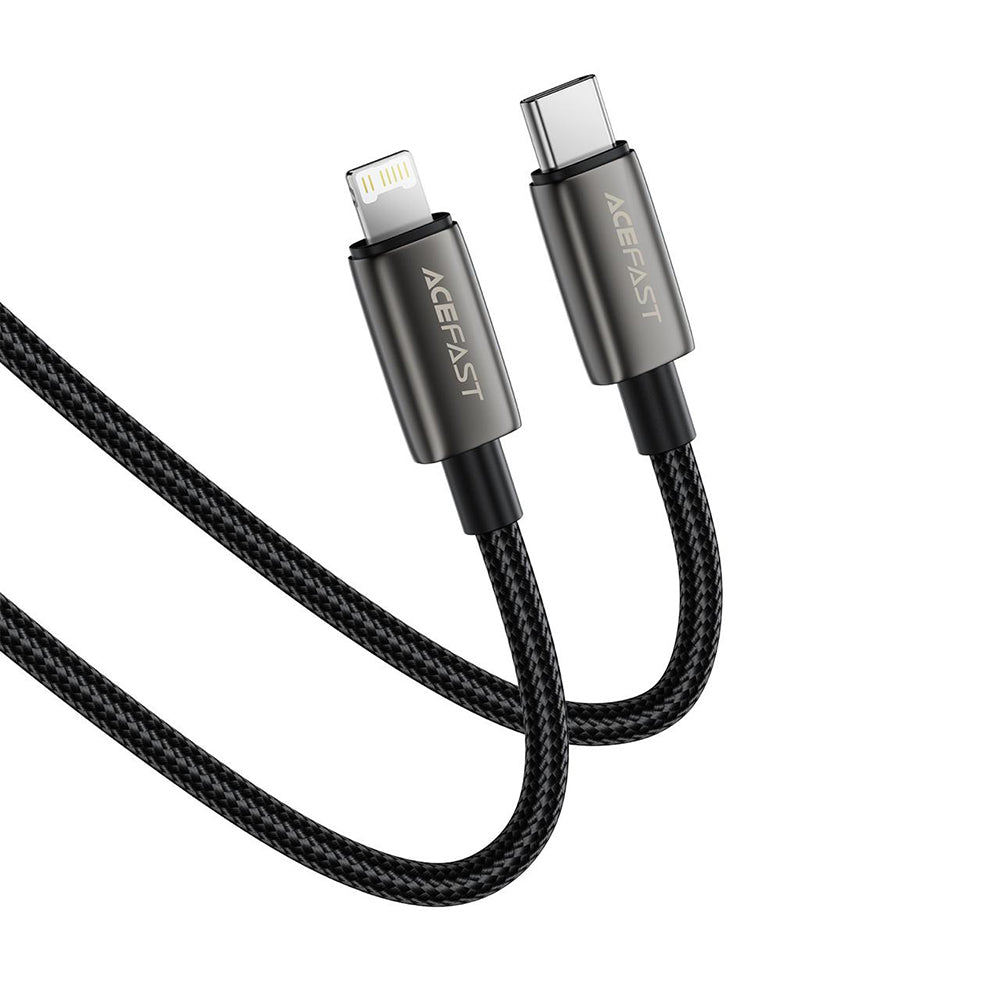 Kabl za prenos podataka i punjenje USB-C - Lightning Acefast C23-01, 30W, 1.2m, Crni