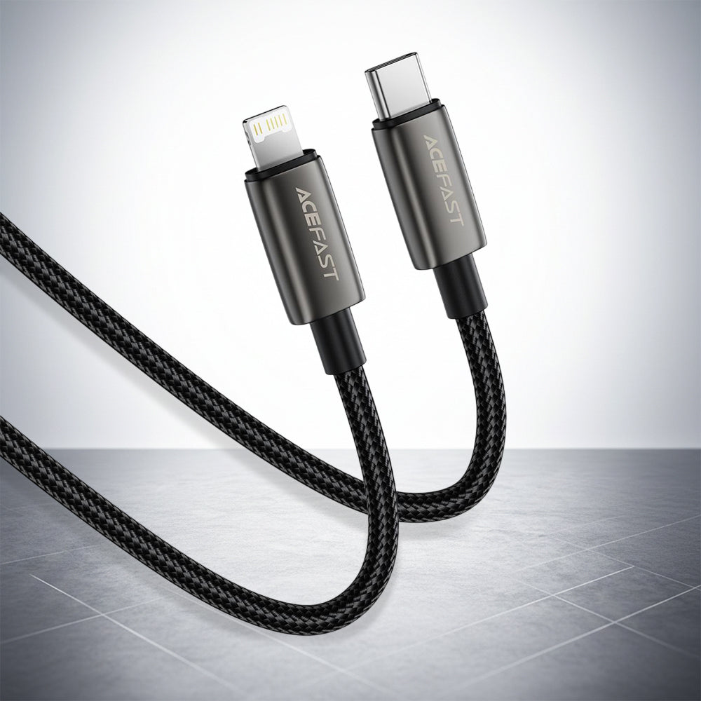 Kabl za prenos podataka i punjenje USB-C - Lightning Acefast C23-01, 30W, 1.2m, Crni