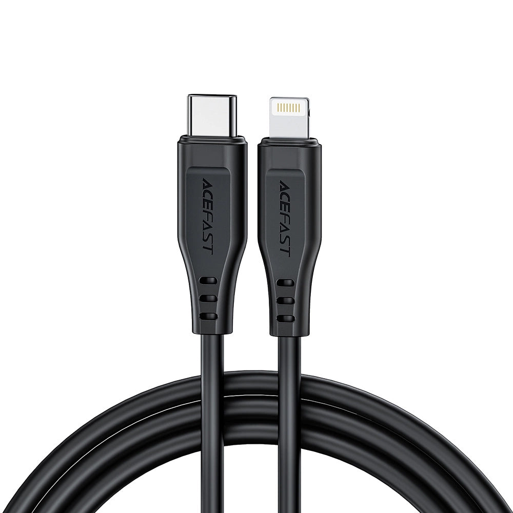 Kabl za prenos podataka i punjenje USB-C - Lightning Acefast C3-01, 30W, 1.2m, Crni
