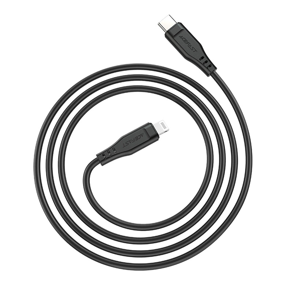 Kabl za prenos podataka i punjenje USB-C - Lightning Acefast C3-01, 30W, 1.2m, Crni