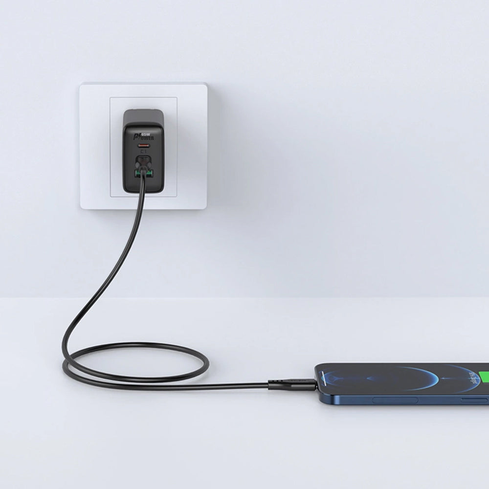 Kabl za prenos podataka i punjenje USB-C - Lightning Acefast C3-01, 30W, 1.2m, Crni