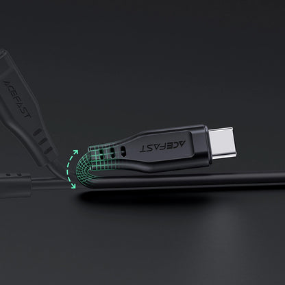 Kabl za prenos podataka i punjenje USB-C - Lightning Acefast C3-01, 30W, 1.2m, Crni