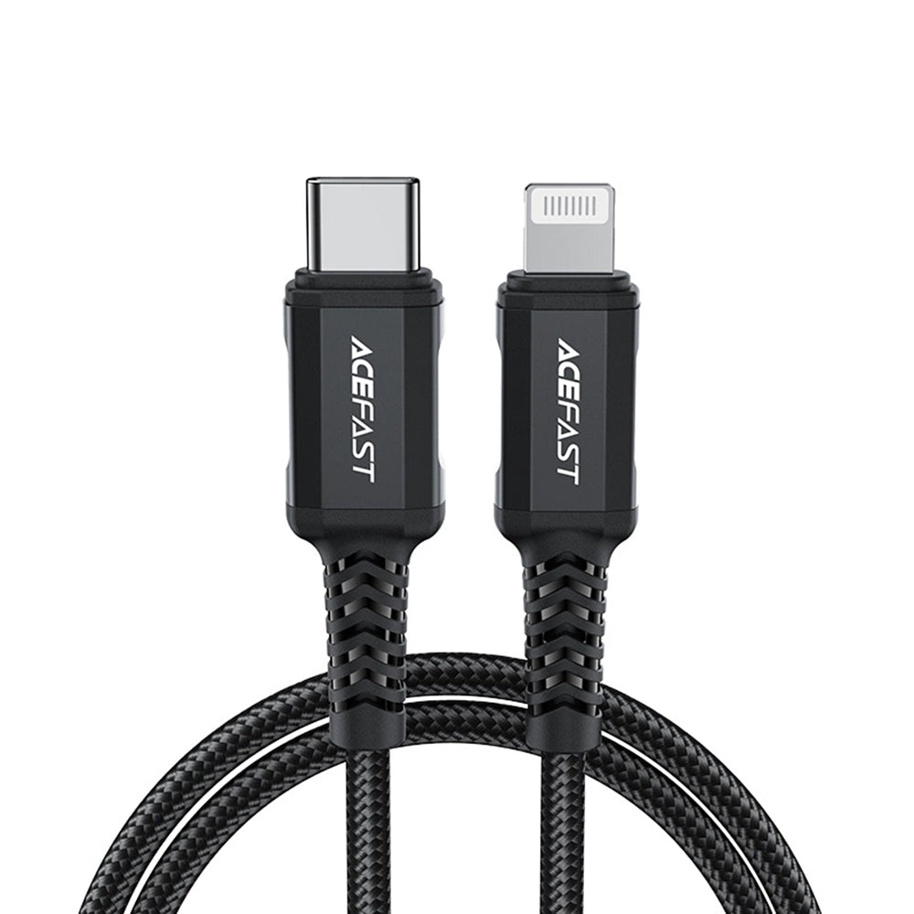 Kabl za prenos podataka i punjenje USB-C - Lightning Acefast C4-01, 30W, 1.8m, Crni