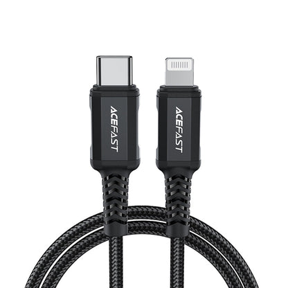 Kabl za prenos podataka i punjenje USB-C - Lightning Acefast C4-01, 30W, 1.8m, Crni