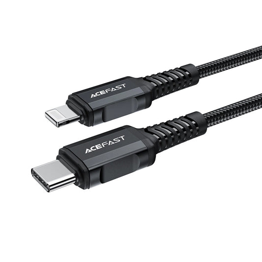 Kabl za prenos podataka i punjenje USB-C - Lightning Acefast C4-01, 30W, 1.8m, Crni
