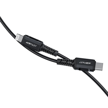 Kabl za prenos podataka i punjenje USB-C - Lightning Acefast C4-01, 30W, 1.8m, Crni