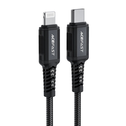 Kabl za prenos podataka i punjenje USB-C - Lightning Acefast C4-01, 30W, 1.8m, Crni
