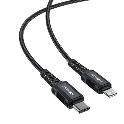 Kabl za prenos podataka i punjenje USB-C - Lightning Acefast C4-01, 30W, 1.8m, Crni