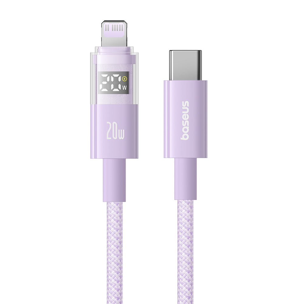 Kabl za prenos podataka i punjenje USB-C - Lightning Baseus Display 2, 20W, 2m, Ljubičasti P10382703511-01