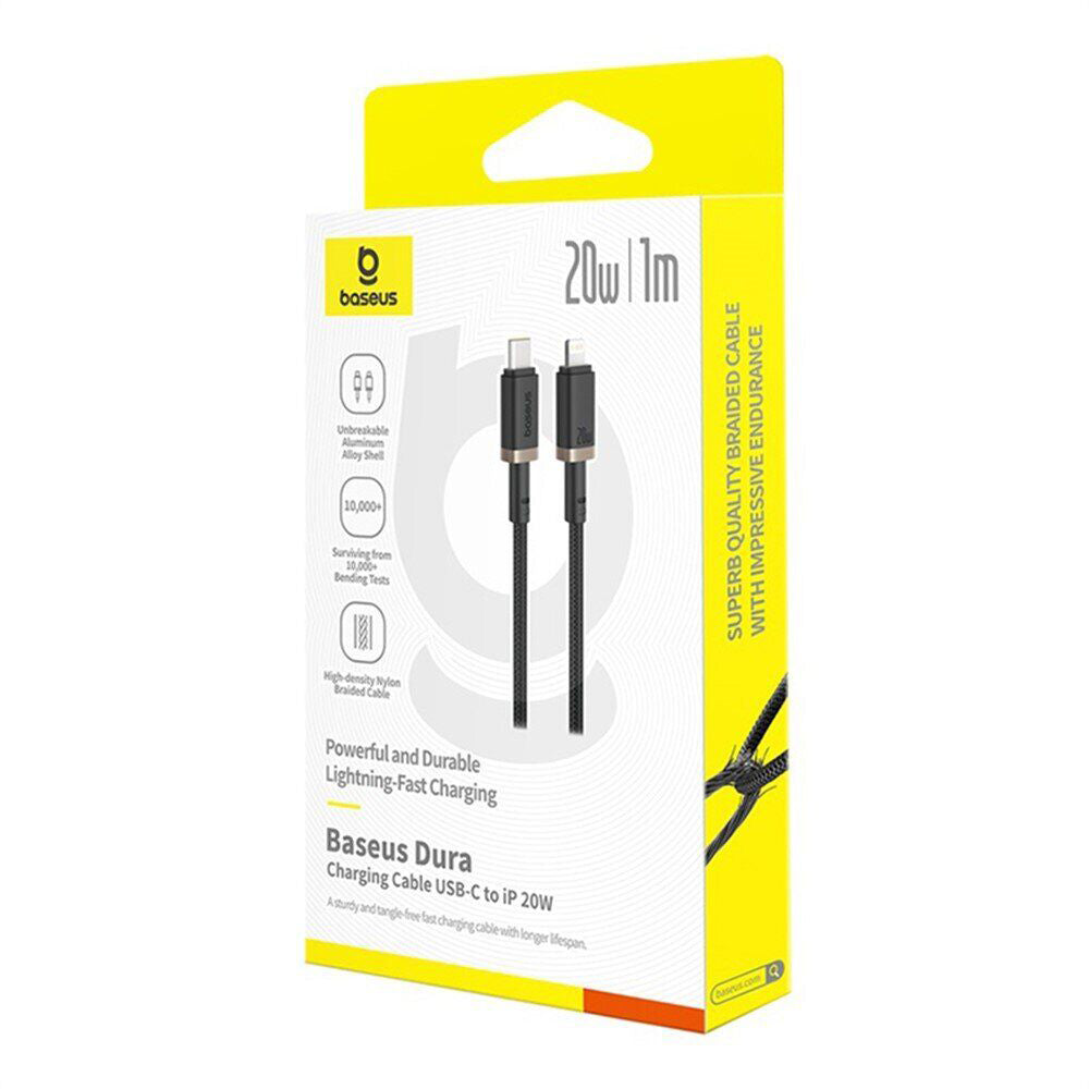 Kabl za prenos podataka i punjenje USB-C - Lightning Baseus Dura Series, 20W, 1m, Zlatno Crni P10377800U01-03