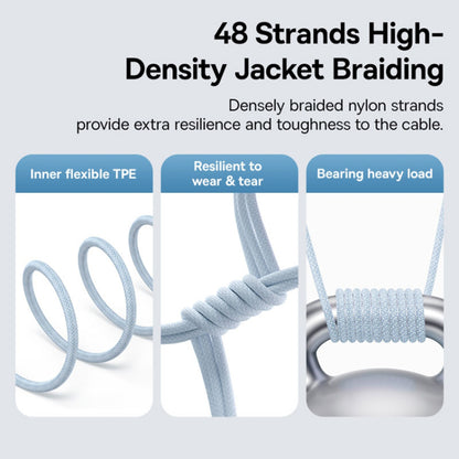 Kabl za Prenos Podataka i Punjenje USB-C - Lightning Baseus Gem, 20W, 2m, Plavi P10373001311-01