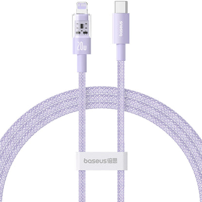 Kabl za prenos podataka i punjenje USB-C - Lightning Baseus Gem, 20W, 2m, Ljubičasti P10373001511-01