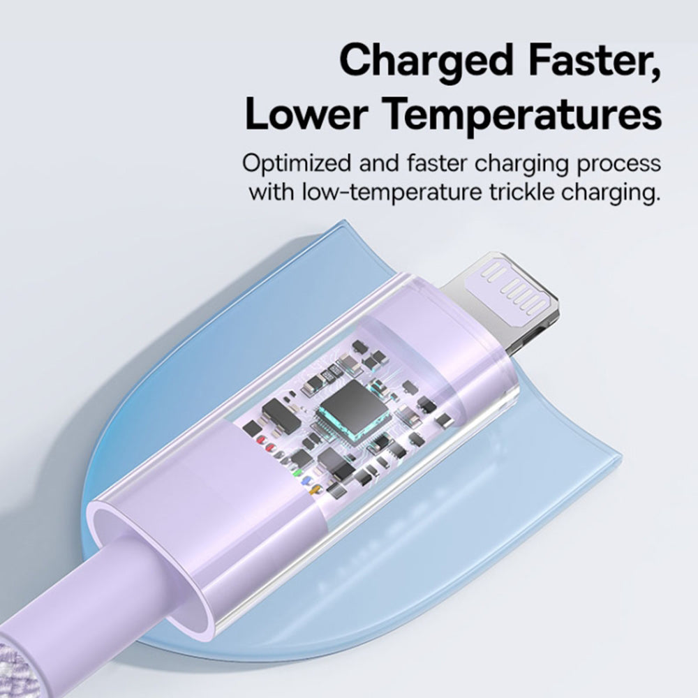 Kabl za prenos podataka i punjenje USB-C - Lightning Baseus Gem, 20W, 2m, Ljubičasti P10373001511-01