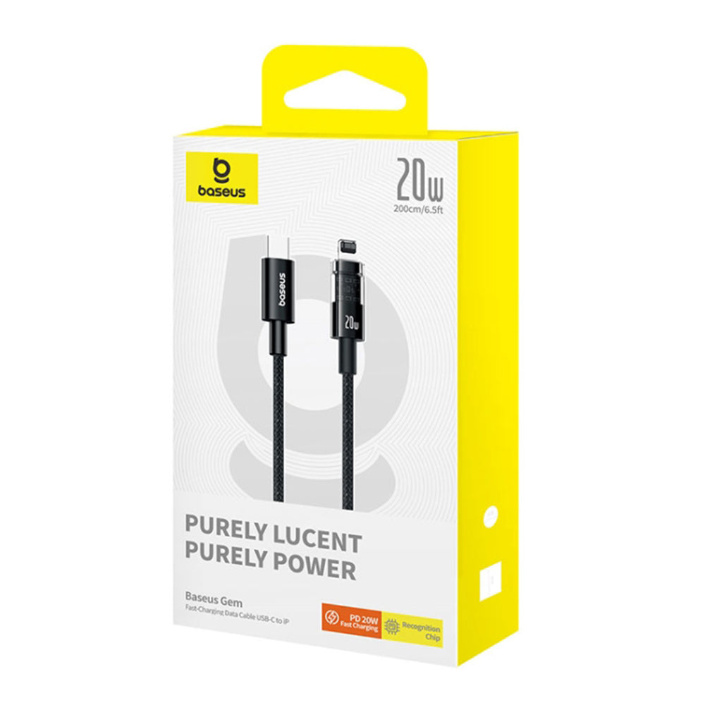 Kabl za prenos podataka i punjenje USB-C - Lightning Baseus Gem, 20W, 2m, Ljubičasti P10373001511-01