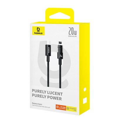Kabl za prenos podataka i punjenje USB-C - Lightning Baseus Gem, 20W, 2m, Ljubičasti P10373001511-01
